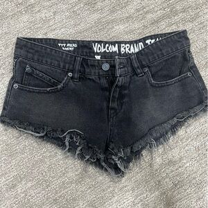 Volcom Women's Charcoal Jean Shorts